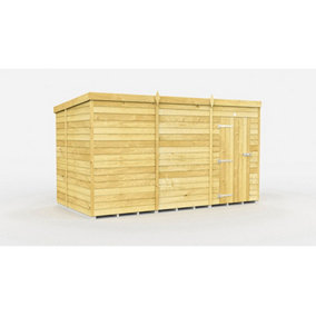 11 x 7 Feet Pent Shed - Single Door Without Windows - Wood - L214 x W329 x H201 cm