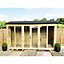 11 x 8  REVERSE Pressure Treated T&G Apex Wooden Summerhouse + Long Windows + Double Doors (11' x 8' /  (11ft x 8ft) (11x8)