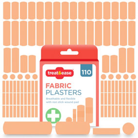 110 Fabric Plasters & Dressing Supplies, Breathable Flexible Assorted Childrens Plasters, Plasters Kids Finger Plasters