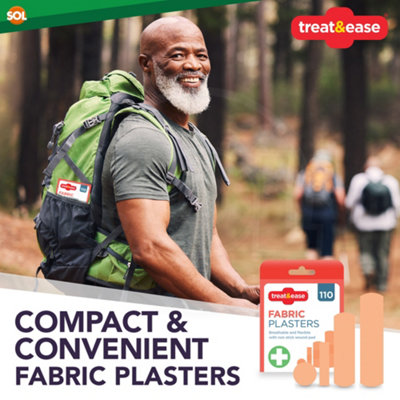 110 Fabric Plasters & Dressing Supplies, Breathable Flexible Assorted ...