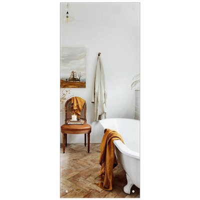 110 x 45cm Frameless Bathroom Mirror, Rectangle Wall Mounted Mirror