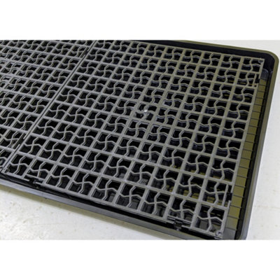 110 x 55cm Bunded Drip Tray with Removable Grid, 25 Litre Spill Containment Tray for Small Drums, Cans, and Containers, Durable