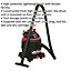1100W Wet & Dry Vacuum Cleaner - 30L Drum Capacity - Includes Accessory Tool Kit