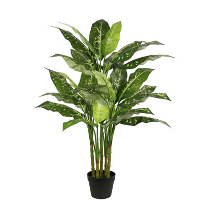 110cm Dieffenbachia Tree Indoor Artificial Potted Plant | DIY at B&Q