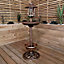 110cm Tall Resin Garden Bird Table / Bath with Solar Light