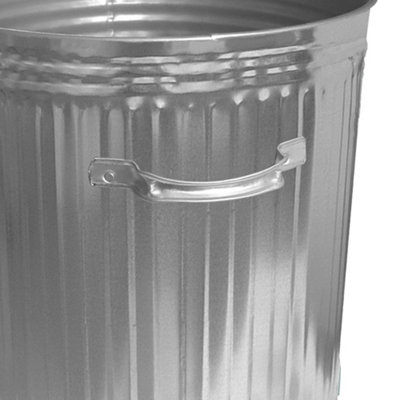 110L Galvanised Metal Bin Retro Style Steel Bin Animal Feed or Garden Bin - 4