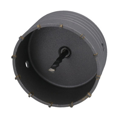 110mm Metric Core Drill with SDS Plus Arbor Pilot Drill Brick