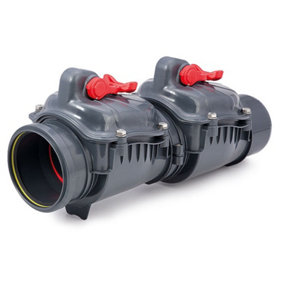 110mm Polypropylene Check Non-Return Double Flap Waste Valve Backwater Prevented