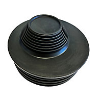 110mm Universal Waste Pipe Adapter Black Rubber Insert Reducer Underground Drainage Soil Pipe Coupling