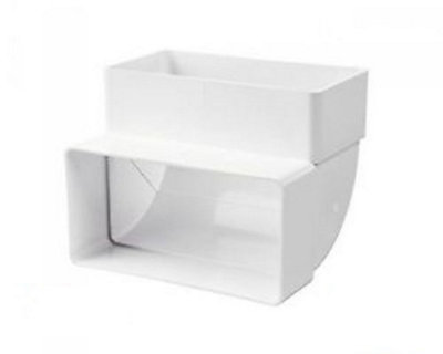 110mm x 54mm Flat Rectangular Ducting Vertical 90 Degree Bend