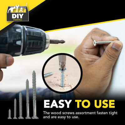 110pk Wood Screws Assortment - 5
