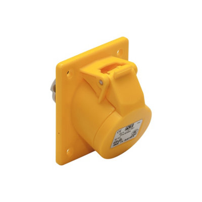 110V 16 AMP ANGLED PANEL SOCKET ERP78 PACK OF 1