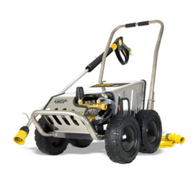 110v Heavy Industrial Stainless Mobile Cold Pressure Washer 80 BAR 12L/Min