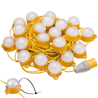 110V LED Festoon Kit Interconnectable Site Lighting 1x 50m