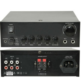 110W Mini Stereo Amplifier System Home Office Loud Speaker Karaoke Hi Fi RCA AUX