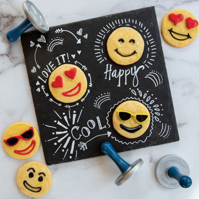 Nordic Ware Cookie Stamp Set: 3 X Emoji Cookie Stamps from B&Q