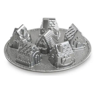 Nordic Ware Cakelet Tin: 6 Hole Nordicware Cozy Village Tin from B&Q