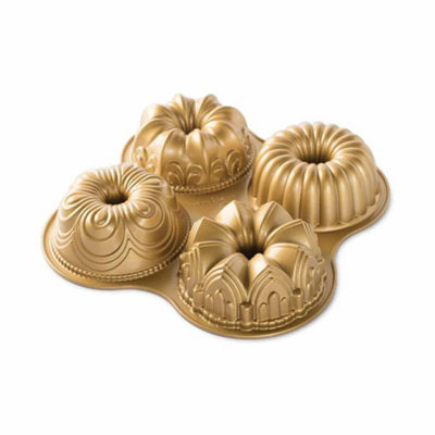 Nordic Ware Cakelet Tin: 4 Hole Nordicware Cakelet Tin from B&Q