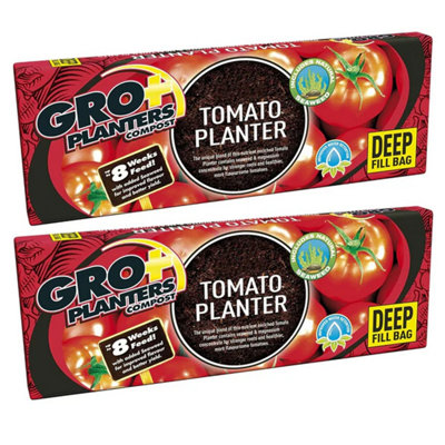 112 Litres (2 Bags) Nutrient Enriched Tomato Planter Grow Bags With Improved Water Retention For Flavoursome Tomatoes