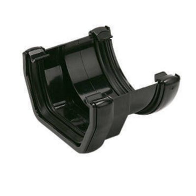 112mm Black Gutter Half Round To 114mm Square Adaptor