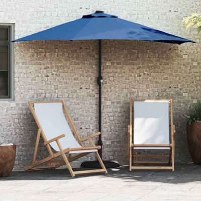 B&Q -  Garden Parasol Azurblau Large Fabric