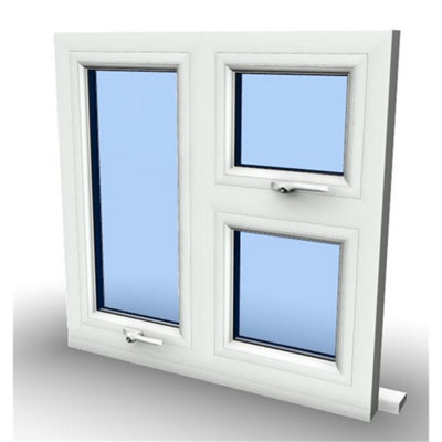 1145mm (W) x 1045mm (H) PVCu Flush Casement Window - 1 Opening Window (RIGHT) - White - 9