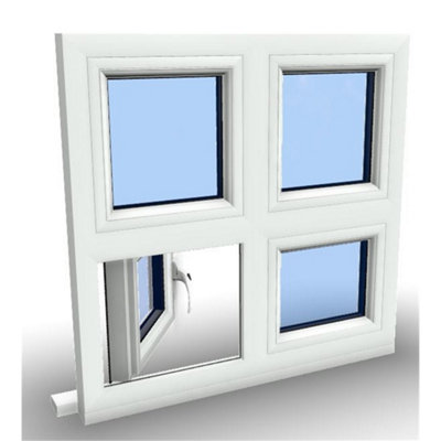 1145mm (W) x 895mm (H) PVCu Flush Casement Window - 1 Bottom Opening ...