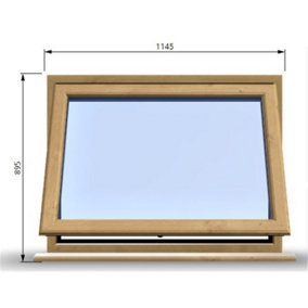 1145mm (W) x 895mm (H) Wooden Stormproof Window - 1 Window (Opening) - Toughened Safety Glass