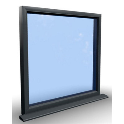 1145mm (W) x 945mm (H) Aluminium Flush Casement Window - 1 Non Opening Window - Anthracite Internal & External - 7