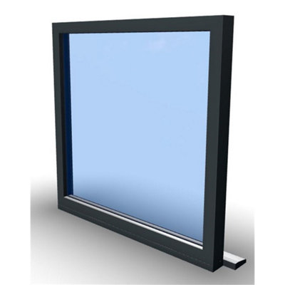 1145mm (W) x 945mm (H) Aluminium Flush Casement Window - 1 Non Opening Window - Anthracite Internal & External - 8
