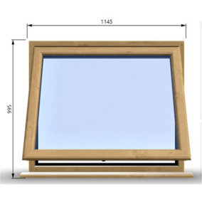 1145mm (W) x 995mm (H) Wooden Stormproof Window - 1 Window (Opening) - Toughened Safety Glass