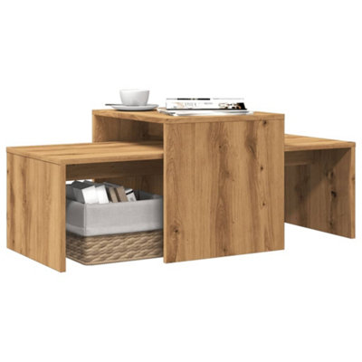 Berkfield Coffee Table Artisan Oak 100X48X40 Cm Engineered Wood from B&Q