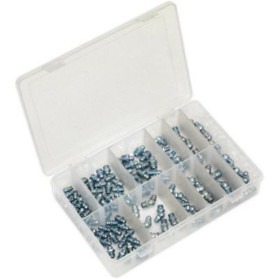 115 Piece Grease Nipple Assortment - Straight 45 & 90 degree - Metric Sizing