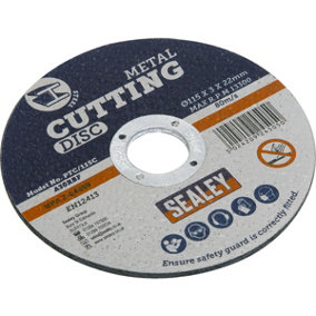 115 x 3mm Flat Metal Cutting Disc - 22mm Bore - Heavy Duty Angle Grinder Disc