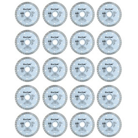 115mm 4.5" 1.2mm Turbo Diamond Ceramic Tile Cutting Disc for Angle Grinders 20pk