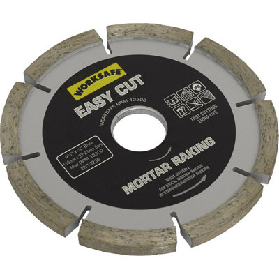 115mm Easy Cut Diamond Blade - 22mm Bore - Mortar Raking Removal Blade ...