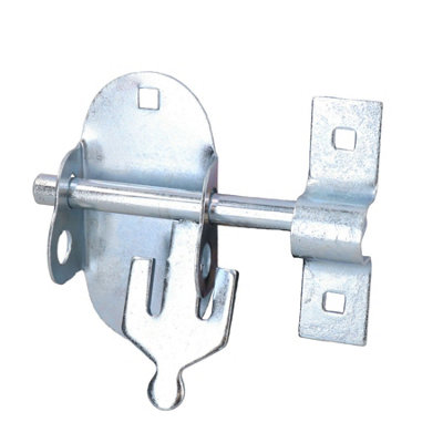 115mm Oval Pad Bolt Sliding Lock Gate Shed Door Padbolt with Fixings 1pc