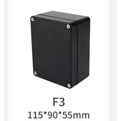 115x90x55mm Waterproof Junction Box ABS Electrical Enclosure Black ...