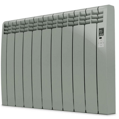 1160mm (W) x 585mm (H) - Grey Wi-Fi Electric Oil Filled Radiator (Barcelona) - 1430 Watts - Depth 97mm - Heats Up To 14m²