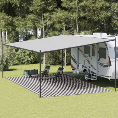 Berkfield Tent Carpet Anthracite And White 400X600 Cm Hdpe from B&Q