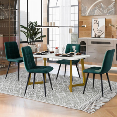 Dark green store kitchen chairs