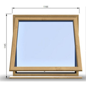 1195mm (W) x 1145mm (H) Wooden Stormproof Window - 1 Window (Opening) - Toughened Safety Glass
