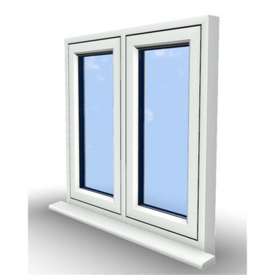 1195mm (W) x 1195mm (H) PVCu Flush Casement Window - 1 Left Opening Window - White Internal & External - 5