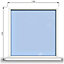 1195mm (W) x 1245mm (H) PVCu StormProof Window - 1 Non Opening Window - Toughened Safety Glass - White