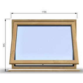 1195mm (W) x 945mm (H) Wooden Stormproof Window - 1 Window (Opening) - Toughened Safety Glass