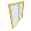1195mm (W) x 995mm (H) Wooden Stormproof Window - 1/2 Left Opening Window - Toughened Safety Glass