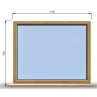 1195mm (W) x 995mm (H) Wooden Stormproof Window - 1 Window (NON Opening ...