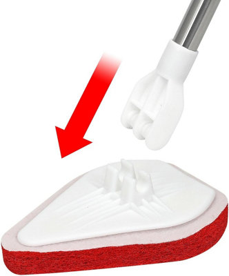 119cm Long Handle Scrubbing Brush with Stiff Bristles 3 in 1 Shower Cleaning Brush Multi Function