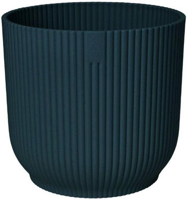 11cm Vibes Fold Round Flower Pot - Blue