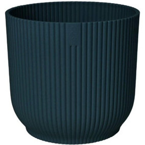 11cm Vibes Fold Round Flower Pot - Blue